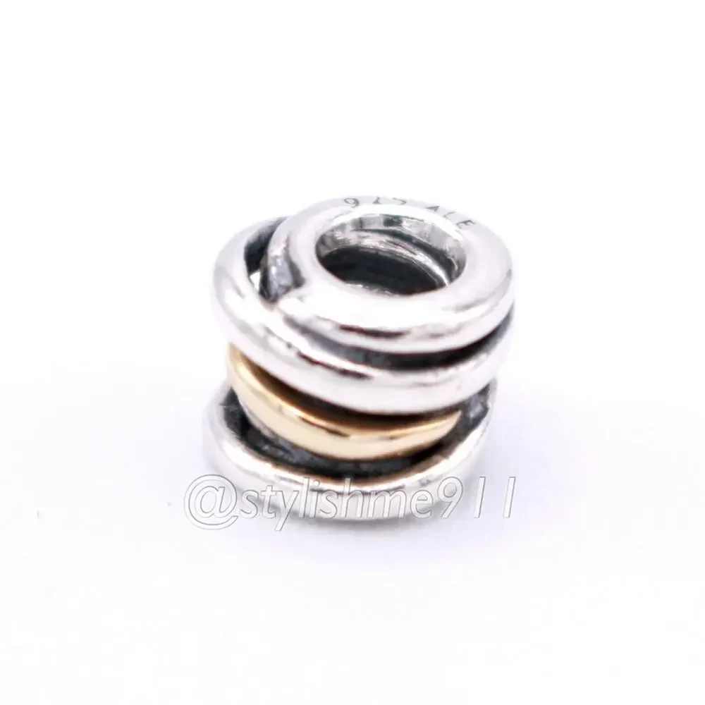 Authentic PANDORA Silver and 14K Gold Ring Cluster Bead - 790153